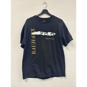 Vintage Bauhaus Shirt Medium Black Kick In The Eye Band Graphic Goth‎ Music Y2K